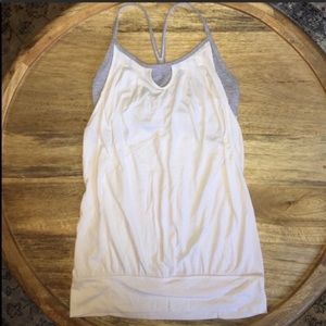 Let It Loose Tank Heathered Coal Wee Stripe - Size (4)